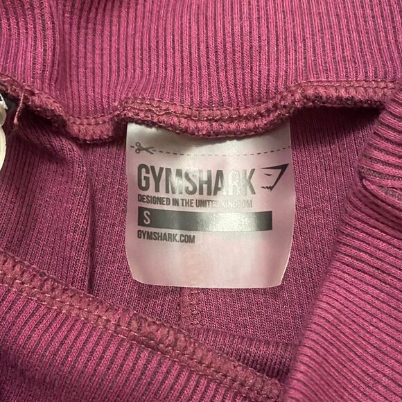 Gymshark Slounge Ribbon Ribbed Leggings in Dark Ruby - Picture 4 of 11